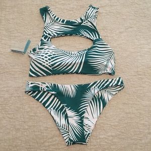 Palm leaf bathing suit